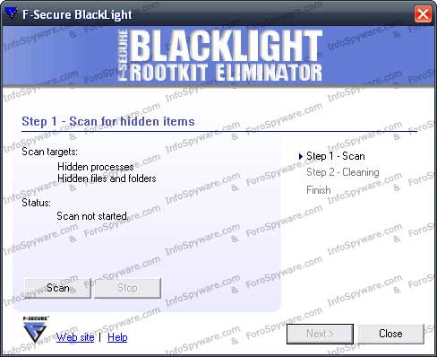 Ampliar imagen de F-Secure BlackLight Rootkit Eliminator F-Secure BlackLight Rootkit Eliminator