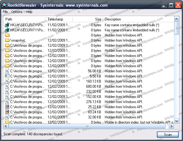 Ampliar imagen de RootkitRevealer v1.71 RootkitRevealer v1.71