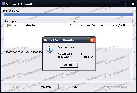 Ampliar imagen de Sophos Anti-Rootkit 1.5 Sophos Anti-Rootkit 1.5