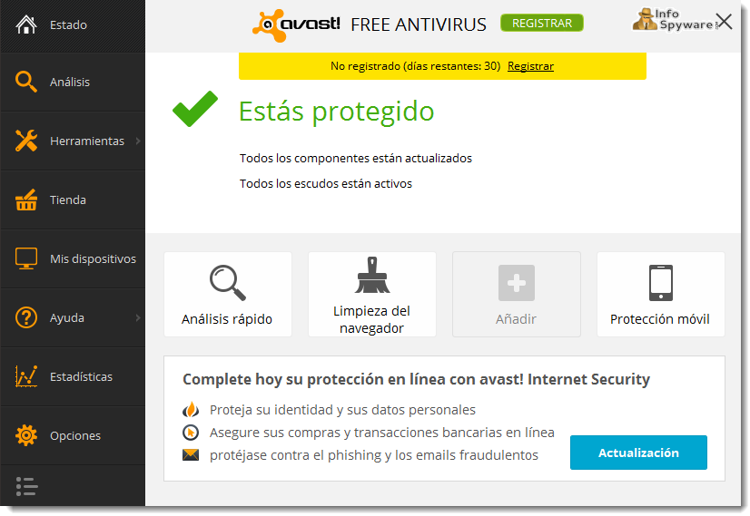 Avast Free Antivirus 2016 (Español)  InfoSpyware
